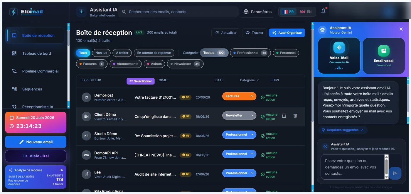 Boîte de réception unifiée — Elixmail