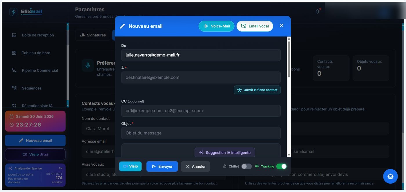 Nouvel email : Assistant IA — Elixmail